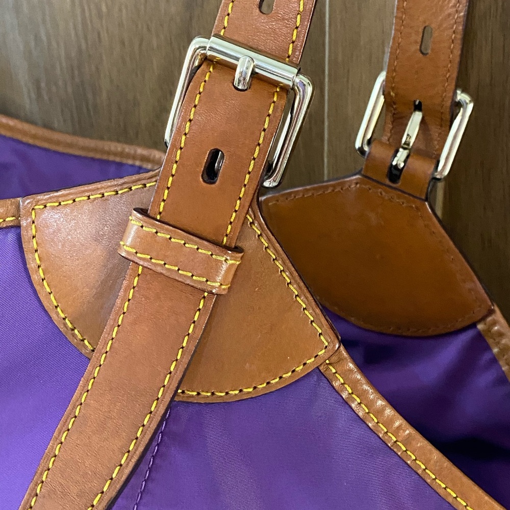 Dooney & Bourke Nylon Medium Purple Valerie Shoulder Bag - Picture 6 of 15